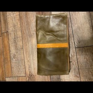 Olive & Cognac Able Clutch